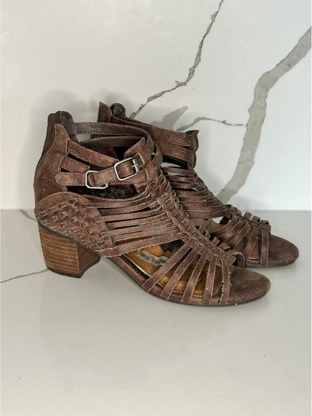 Not Rated Taupe Ofanto Heeled Sandal - Sz 8